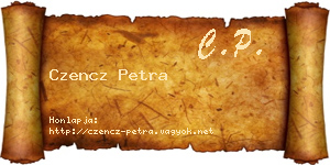 Czencz Petra névjegykártya